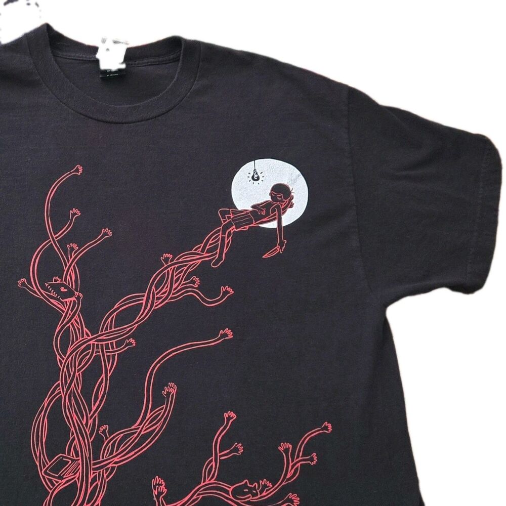 Omori Omocat Red Hands Kickstarter Size XL Heavy Cotton Anime T-Shirt Rare